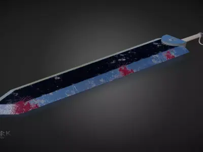 Berserk Sword Dragonslayer  Low-poly 3D model