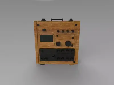 Vintage Wooden Radio Receiver  3D print model