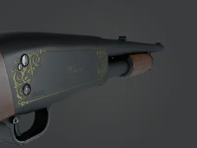 FPS Shotgun  Free low-poly 3D model