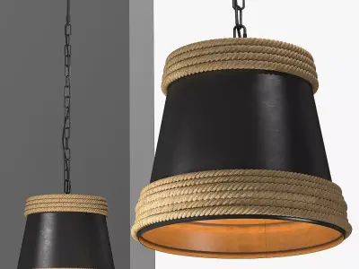 Hemp Pendant Lamp Suspension 3D model