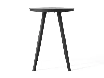 Halden Dark Charcoal Round Side Table Low-poly 3D model