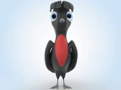 Umbrella Bird 3D model