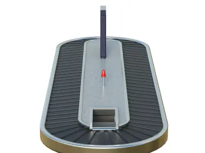 Baggage Carousel Low-poly 3D model