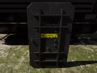 Riot Shield Low-poly 3D model