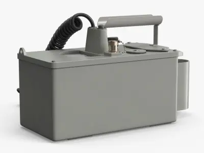 AN-PDR-27S Military Radiac Set With External Probe Gray 3D model