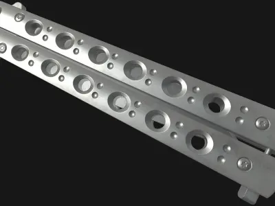 Butterfly Knife Low-poly 3D model 4