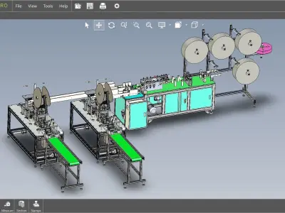 fully automatic - face mask machine 7 3D model
