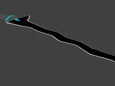 Keris-7 Low-poly 3D model