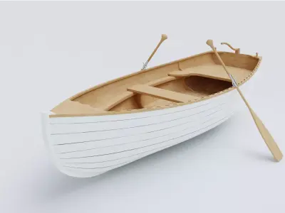 Wooden Boat 3d Model 3D model