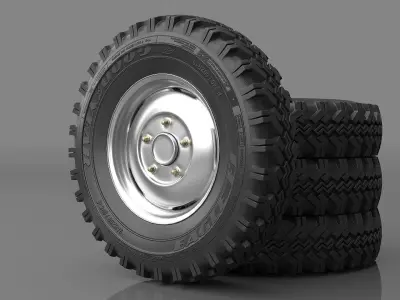 Realistic Truck Tire 3D model