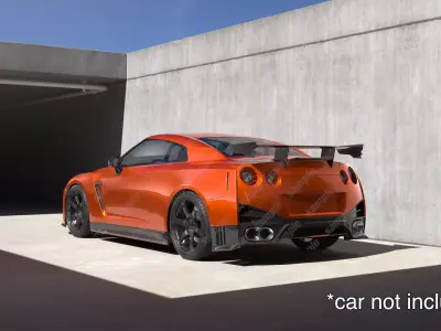 Car Tunnel Scene for Blender Cycles and Octane 3D model