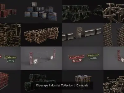Cityscape Industrial Collection 3D Model Pack