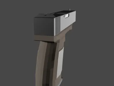 Pistol lowpoly for games Low-poly 3D model