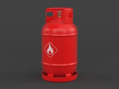 Gas Cylinder 3D model 2