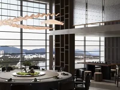 Restaurant private room 3D model