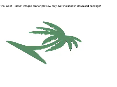 Palm Tree Mold Tropical Island Casting STL 3D Print File 3D model