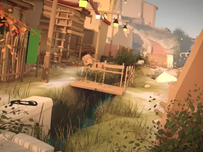 ALIRAQ village in video game Free low-poly 3D model