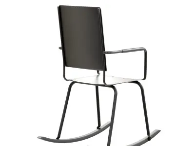 Industrial metal chair Low-poly 3D model