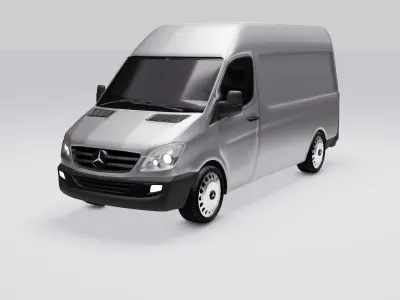 Mercedes Benz Sprinter Low-poly 3D model