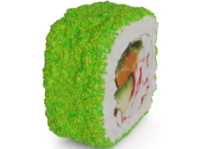 Sushi Crab sticks salmon cucumber 3D model