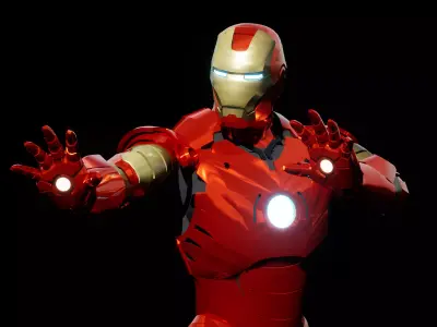 Iron Man Mark 3 Low-poly 3D model