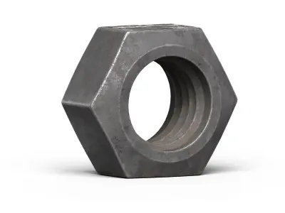 Old nut Low-poly 3D model