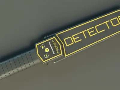 Handheld Metal Detector PBR Low-poly 3D model