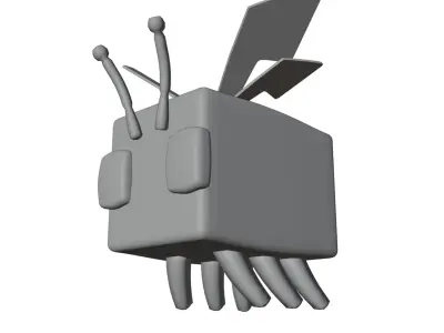 the bee from minecraft 3D model