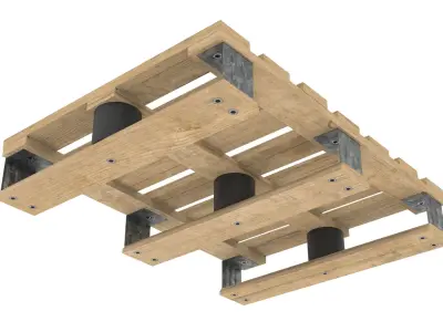 DHP pallet Low-poly 3D model