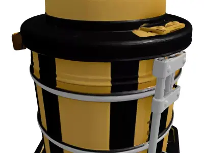 Stylized Industrial Hazard Container 3D model