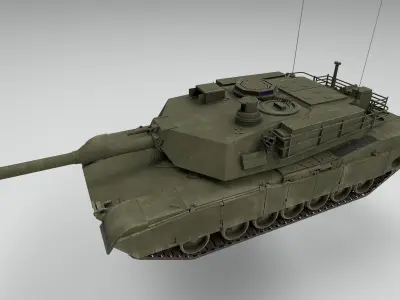 M1A2 Abrams Main Battle Tank Low-poly 3D model purchase