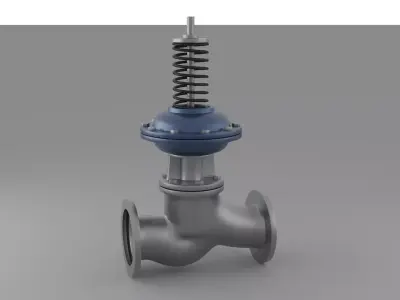 Industrial Differential Pressure Control Valve 3D model