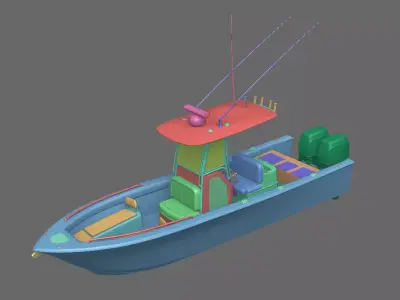 Fishing boat 3D model V1