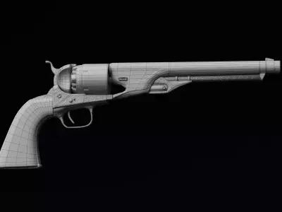 Wild West Props - Gun Low-poly 3D model