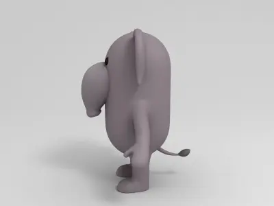Cartoon Elephant 3D model purchase