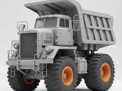 Heavy Duty Dump Truck 3D print model