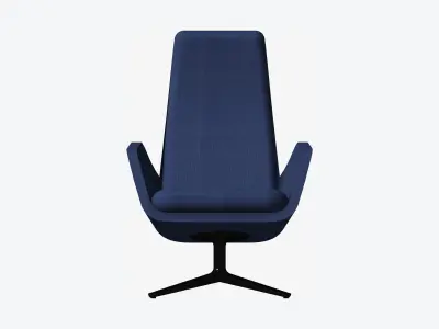 Furniture - Chair - Contemporary - High - Swivel Low-poly 3D model