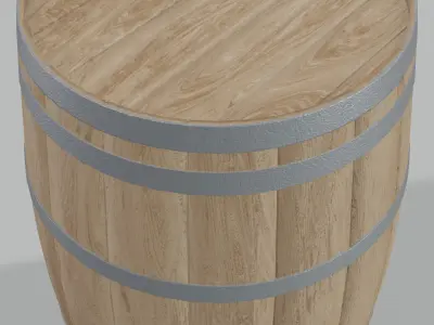 Light Toasted Rundlet Barrel 3D model