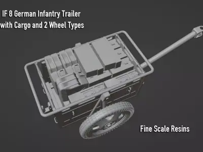 1 35 German IF8 Infantry Trailer with Cargo 3D print model