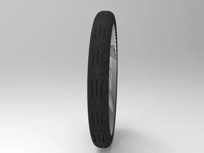 Motorcycle tire 3D model 3D model