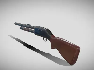 Pump Shotgun 3D model buy