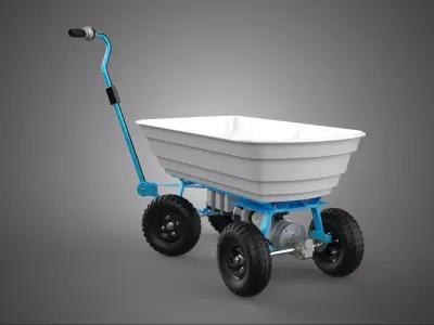 POWER ASSISTED ELECTRIC HAND PALLET TRUCK PLATFORM OUTDOOR CART 3D model
