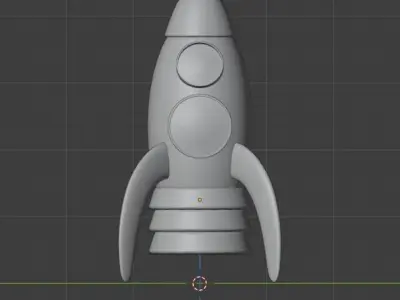Low Poly Rocket Ship Free low-poly 3D model