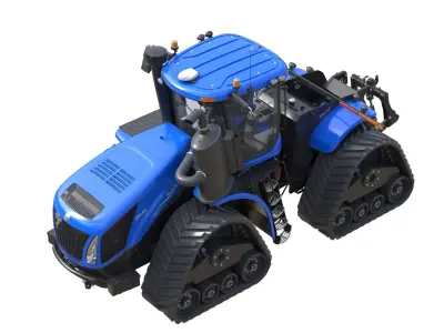 New Holland T9 SmartTrax Articulated Track Tractors Low-poly 3D model