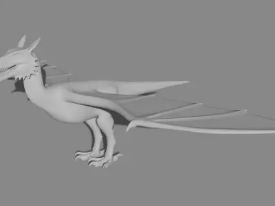 Medieval dragon 3D model purchase