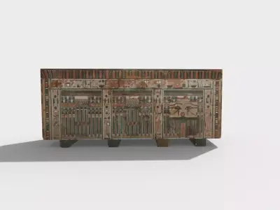 Egyptian Wood Coffin 3D model