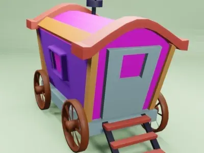 Queen vehicle Low-poly 3D model