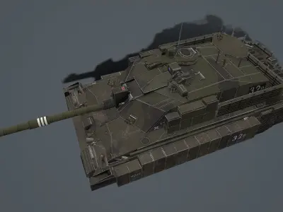 Challenger 2 and challenger 2 TES pack Low-poly 3D model