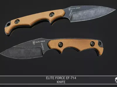 Knife Elite Force EF 714  Low-poly 3D model