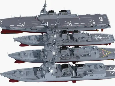 Japanese moye Aida Kongo Hyuga 3D model